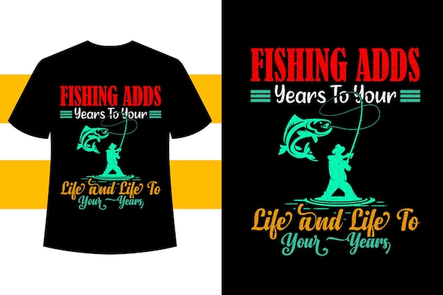 Conception de t-shirt de pêche