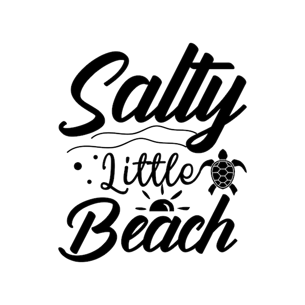 Conception De T-shirt De Petite Plage Salée