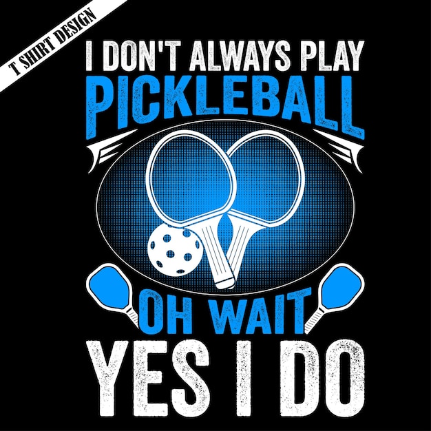 Vecteur conception de t-shirt de pickleball