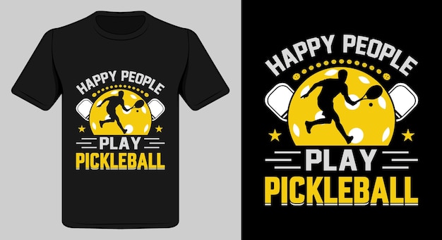 Vecteur conception de t-shirt de pickleball.