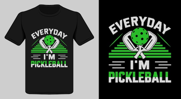 Vecteur conception de t-shirt de pickleball.