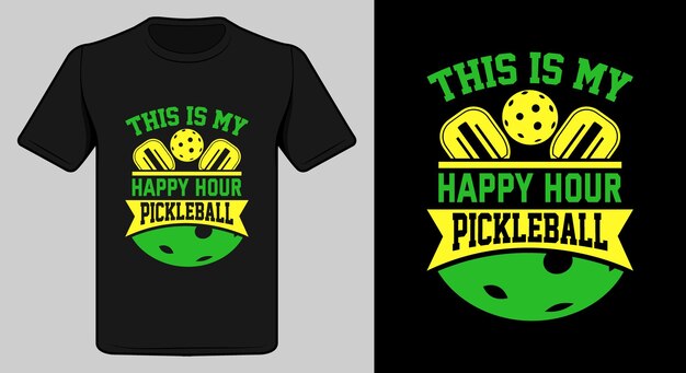 Vecteur conception de t-shirt de pickleball.