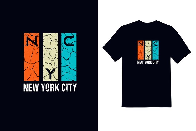 Conception de t-shirt de police de caractères NYC