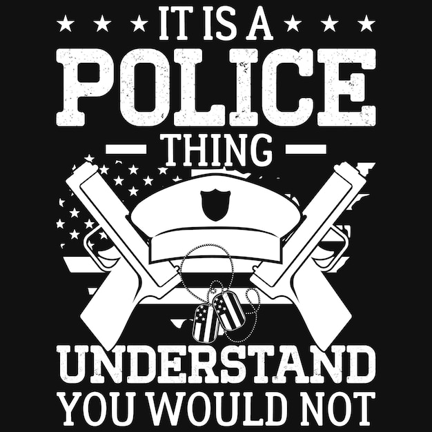 Vecteur conception de t-shirt de police