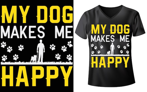 Conception de t-shirt pour chien