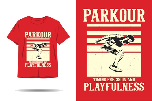 Conception De T-shirt De Précision Et D'enjouement Du Timing Du Parkour