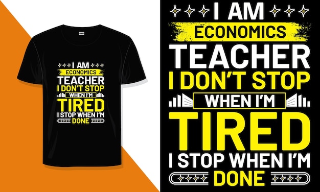 conception de t-shirt de professeur d'économie