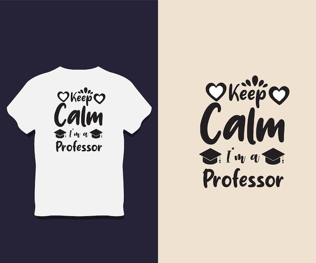 Conception De T-shirt De Professeur Avec Vecteur