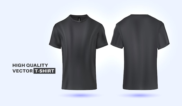 Conception de t-shirt réaliste 3d Maquette de t-shirt vectoriel de haute qualité