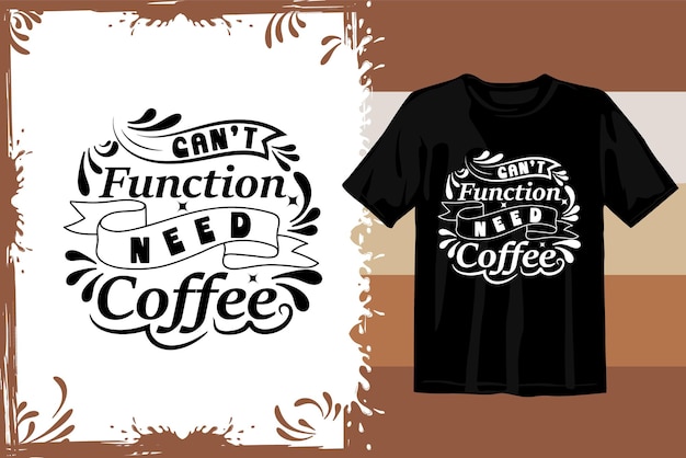 Conception de t-shirt rétro café. SVG de café ondulé. typographie café design graphiques vectoriels