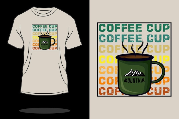 Conception De T-shirt Rétro Café