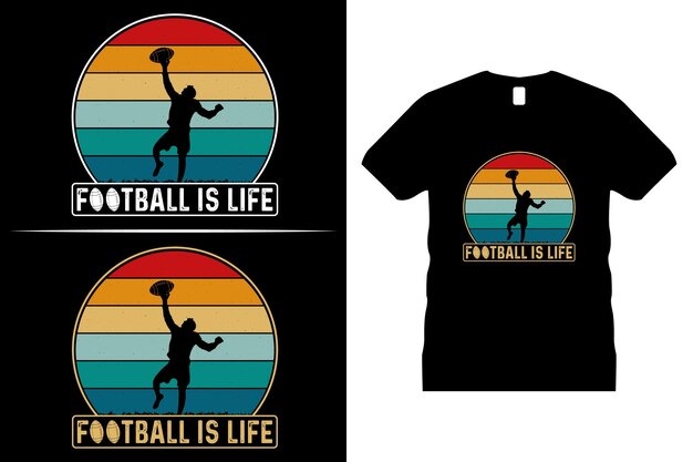 Conception de t-shirt de sport de football américain. À utiliser pour les t-shirts, les tasses, les autocollants, etc.