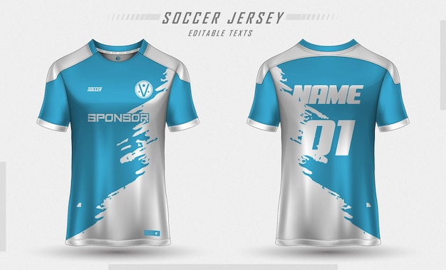 Conception de t-shirt de sport de modèle de maillot de football de vecteur libre de vecteur