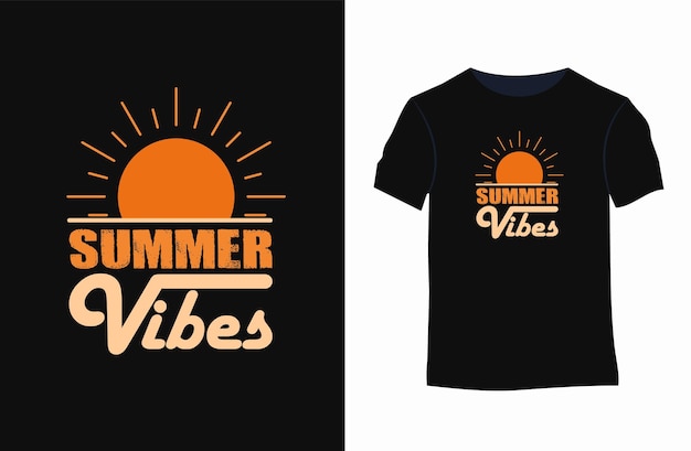 Conception De T-shirt Summer Vibes Quotes