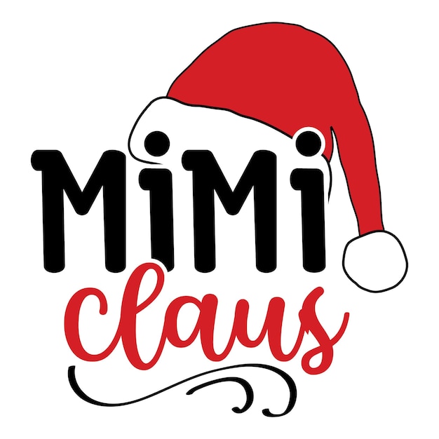 Conception De T-shirt Svg Mimi Claus