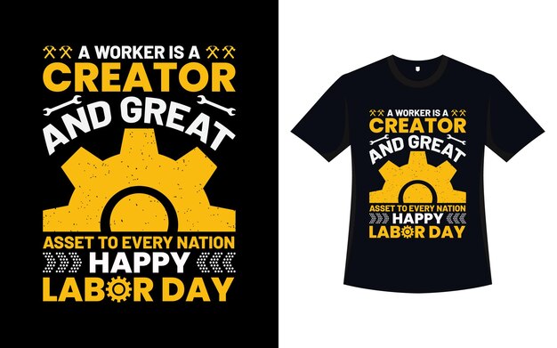 Vecteur conception de t-shirt tendance pour la fête du travail
