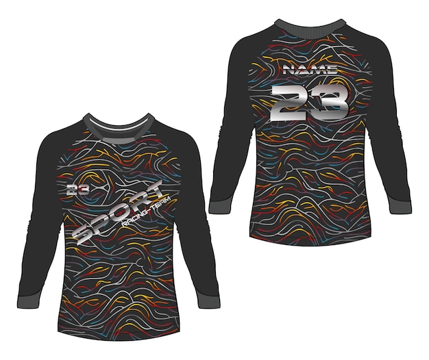 Conception de t-shirt de texture abstraite de sport Jersey pour le cyclisme de motocross de jeu de football de course