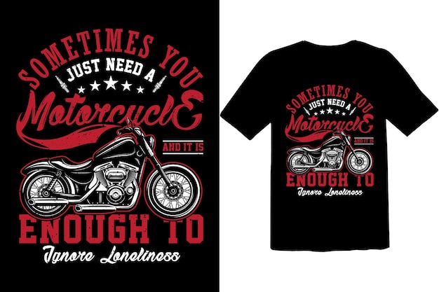 Conception de t-shirt thème moto vintage