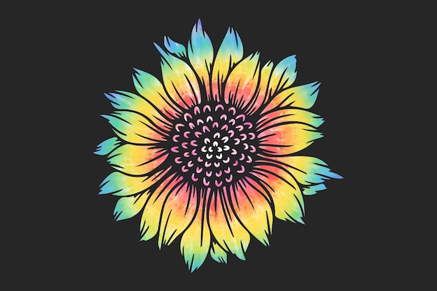 Vecteur conception de t-shirt de tournesol