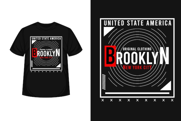 Conception De T-shirt Typographie Brooklyn New York City