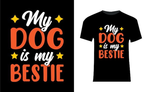 Conception de t-shirt de typographie de chien