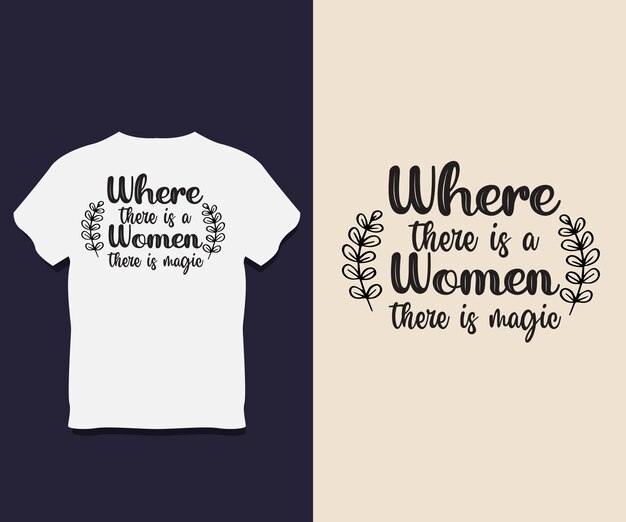 Conception De T-shirt De Typographie Féminine Avec Vecteur