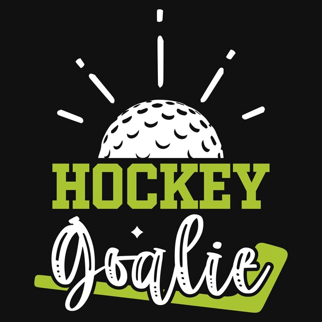 Conception De T-shirt De Typographie De Gardiens De But De Hockey