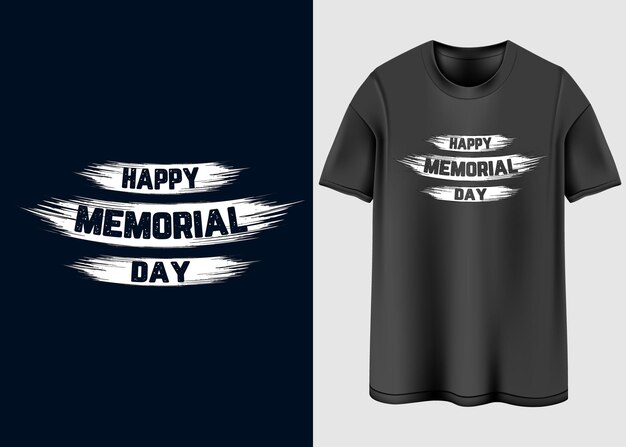 Conception de t-shirt de typographie Happy Memorial day