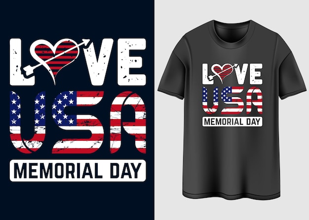 Vecteur conception de t-shirt de typographie happy memorial day