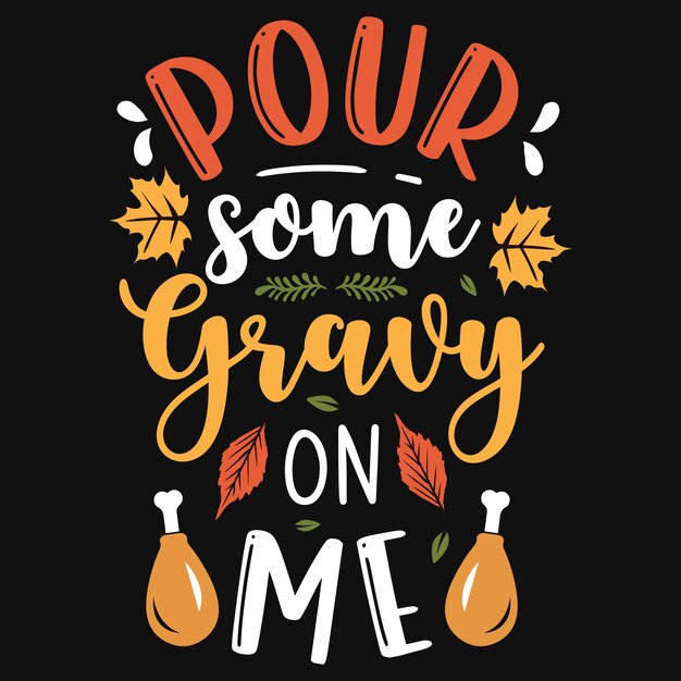 Vecteur conception de t-shirt de typographie de jour de jambe de jour de dinde de jour de thanksgiving