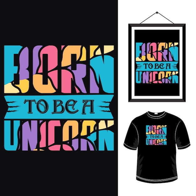 Conception De T-shirt De Typographie De Licorne Conception De Citations De Licorne