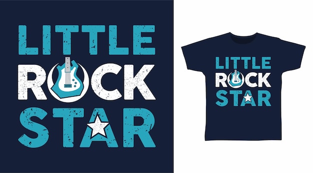 Conception De T-shirt De Typographie De Petite Rock Star