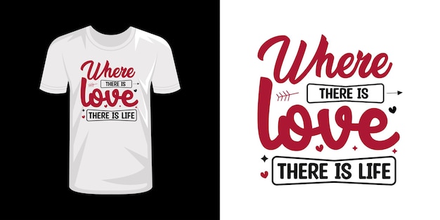 Conception de t-shirt typographie saint valentin