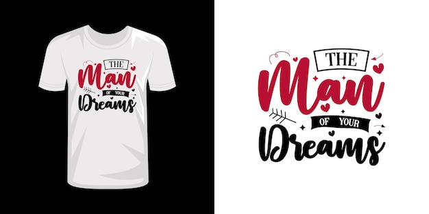Conception de t-shirt typographie saint valentin
