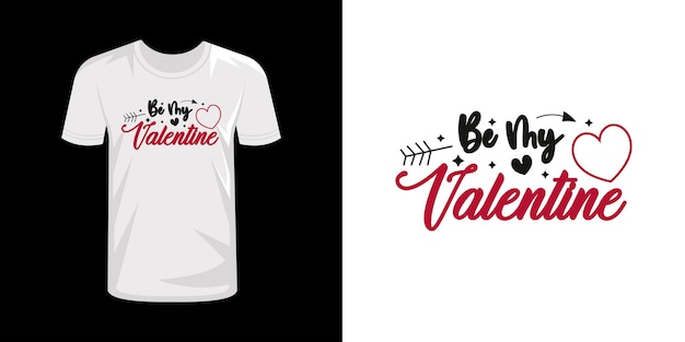 Conception de t-shirt typographie saint valentin