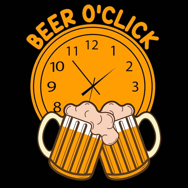 Conception De T-shirt De Vecteur De Bière