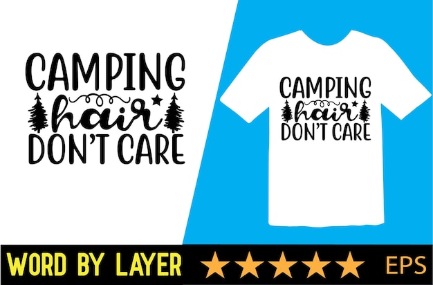 Vecteur conception de t-shirt de vecteur de camping