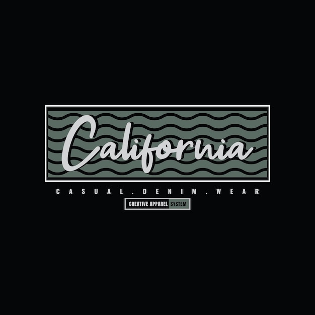 Conception De T-shirt Vecteur Typographie Californienne