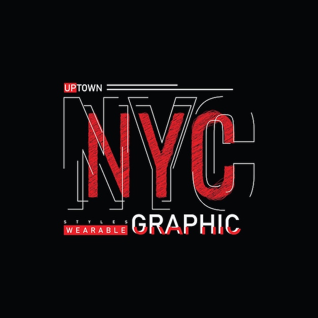 Conception De T-shirt Vecteur Typographie New York City