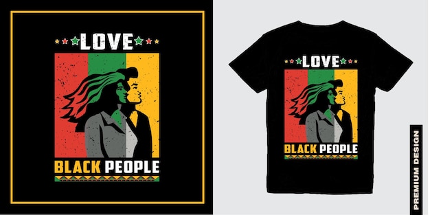 Conception De T-shirt Vector Juneteenth Amant Noir