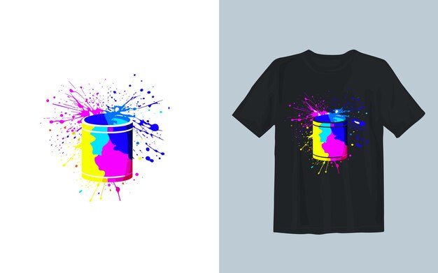 Conception De T-shirt Vectoriel Colfull Avec Conception D'illustration