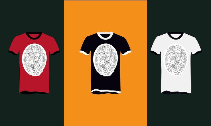 Vecteur conception de t-shirt vectoriel tête crâne et chaîne