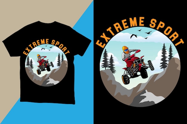 Vecteur conception de t-shirt de vélo de montagne