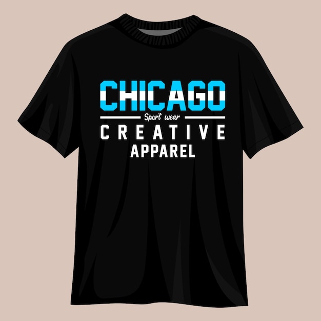 Vecteur conception de t-shirt de ville urbaine de chicago