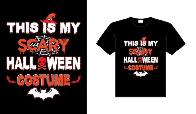 Conception De T-shirt Vintage D'horreur D'halloween, Conception De Typographie De Graphiques Vectoriels De Modèle D'impression Effrayant