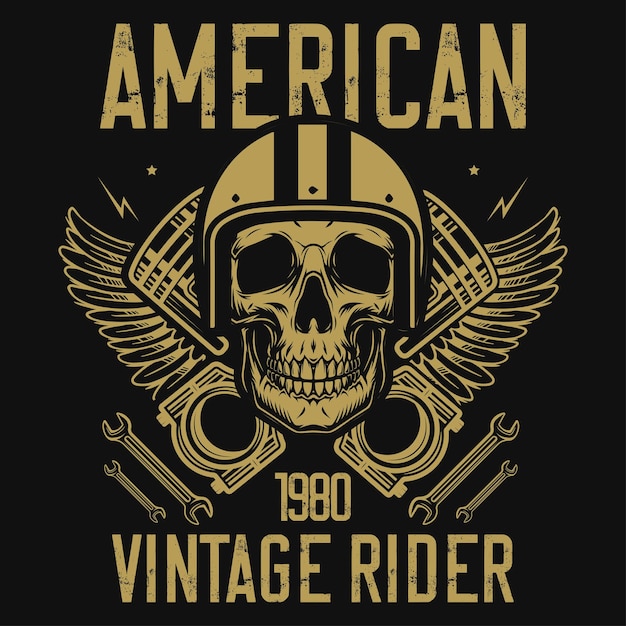 Conception de t-shirt vintage de moto américaine