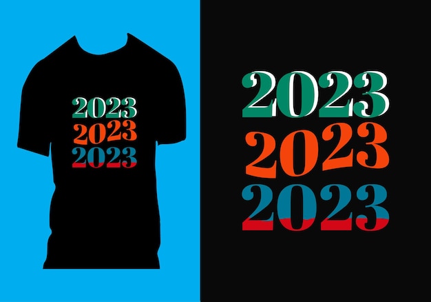 Conception De T-shirts De Bonne Année 2023