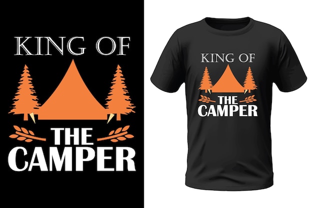 Vecteur conception de t-shirts de camping