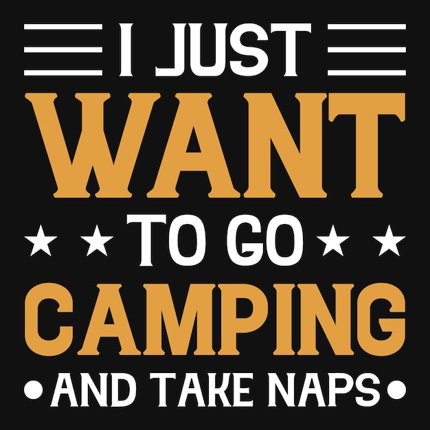 Conception De T-shirts De Camping