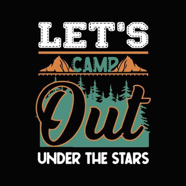 Conception De T-shirts De Camping